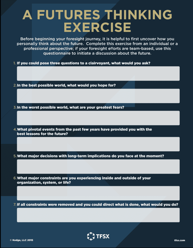 Futures Thinking Worksheet my.TFSX